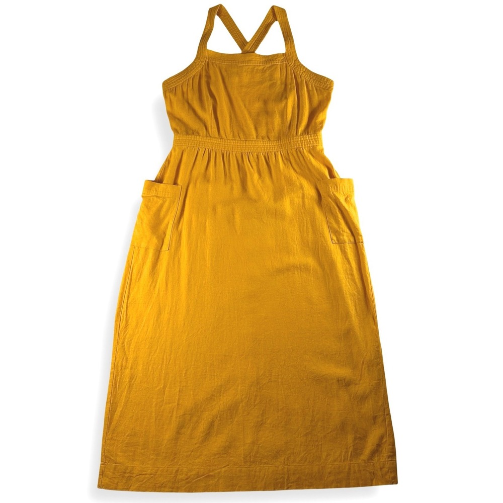Mustard Yellow MIDI BUTTON DOWN DRESS
